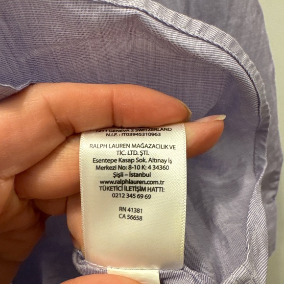 Polo Ralph Lauren men’s slim fit 100% cotton lavender button down shirt - Picture 4 of 6
